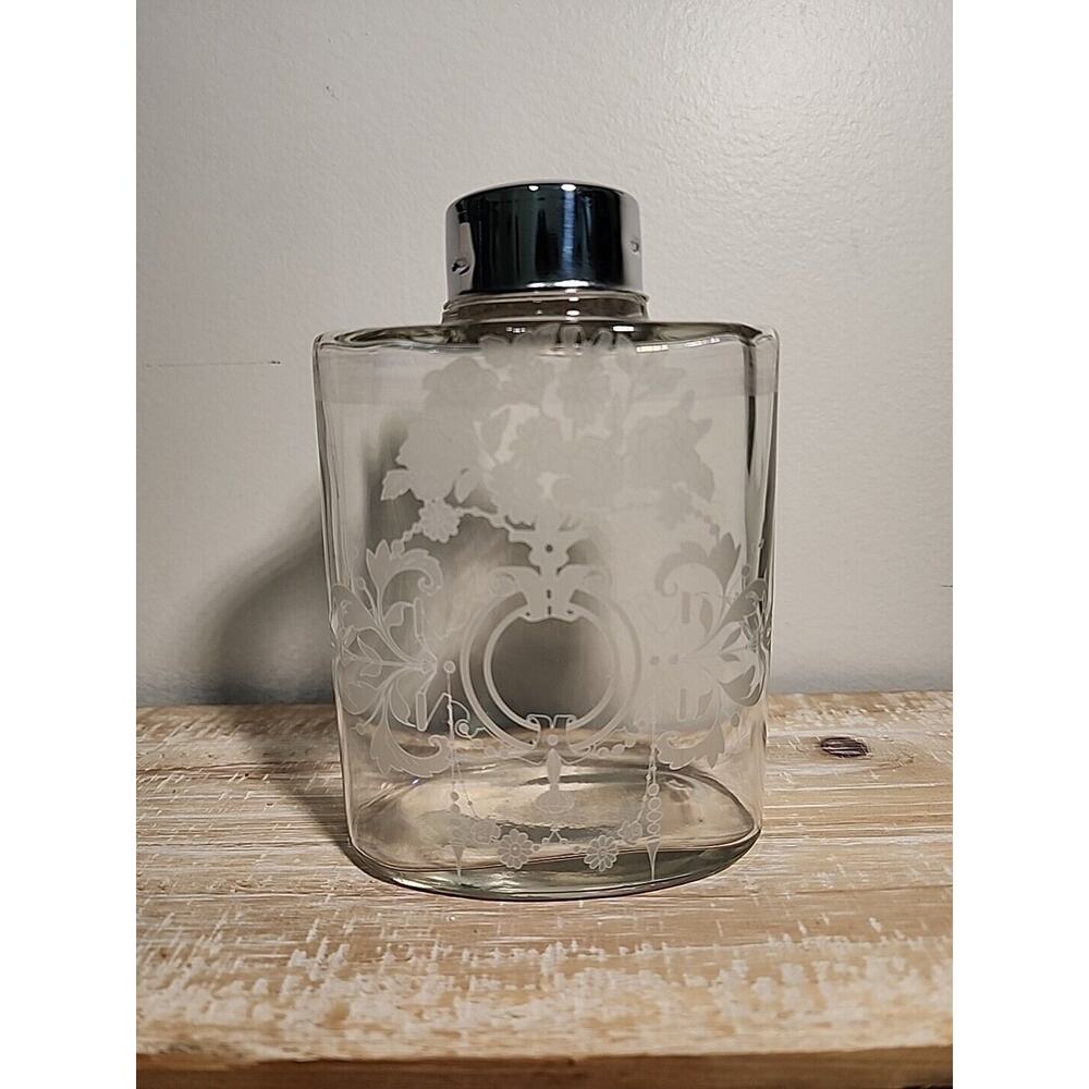 Etched Bottle Jay Wilfred For Andrea By Sadek Vintage Vanity Glass